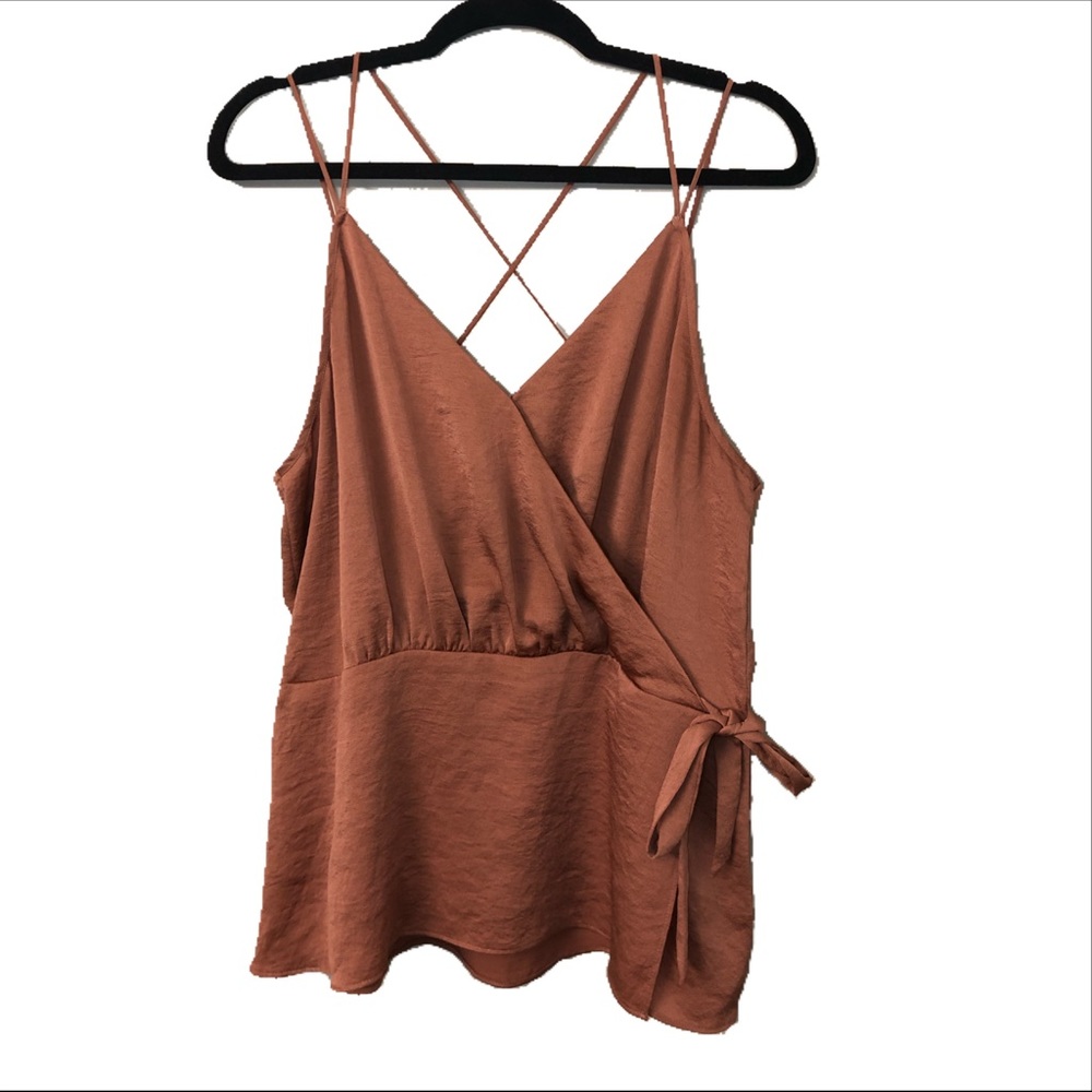 EXPRESS Silk Cross Evening Top EUC Size L